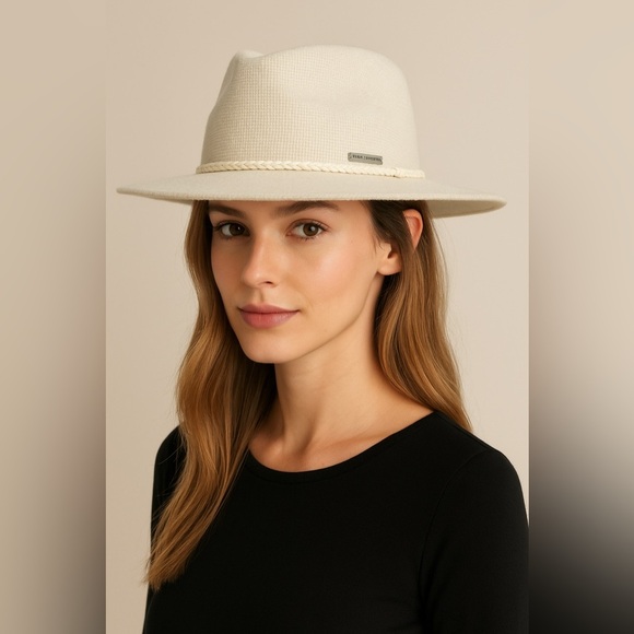 🤍 Vince Camuto Women’s White Chenille Panama Hat – One Size - Picture 1 of 7